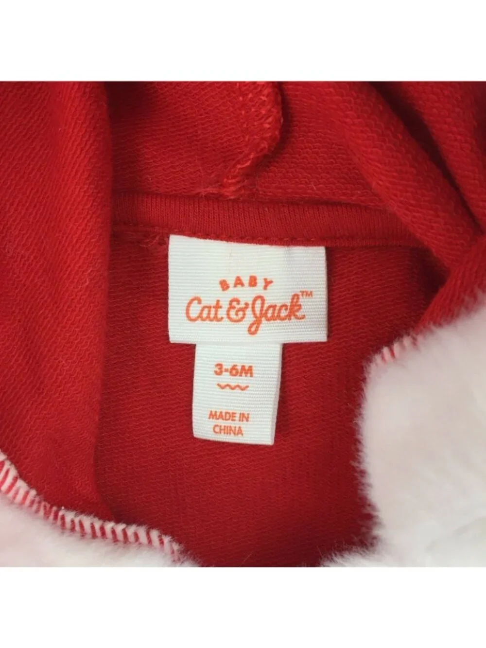 Cat & Jack Baby Girl Red Hooded Christmas Holiday One Piece Outfit Mrs Claus